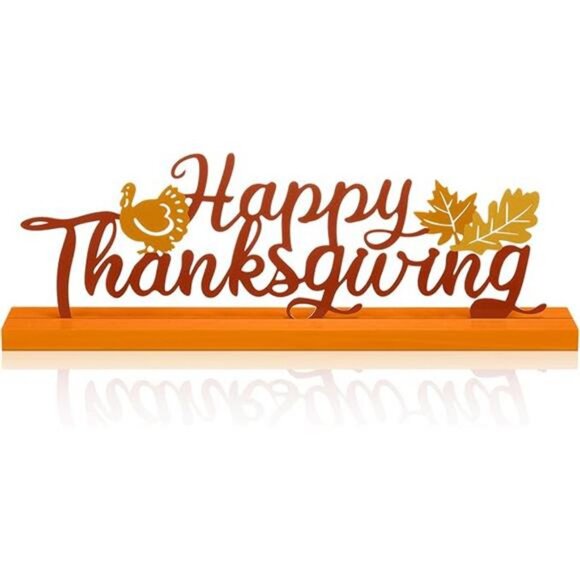 Fall Decorations for Home Happy Thanksgiving Metal Sign Thanksgiving - Picture 7 of 7